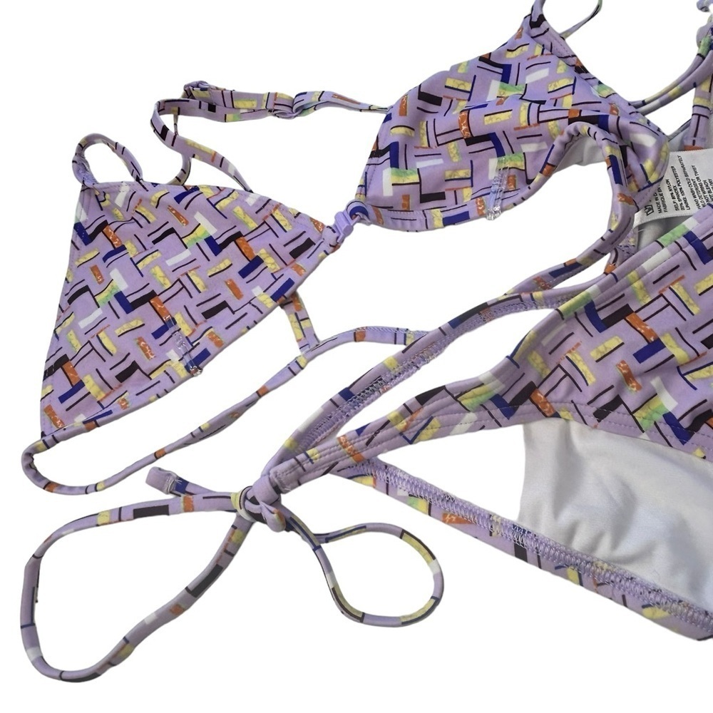 New Out From Under Bikini Set String Geometric Pa… - image 2
